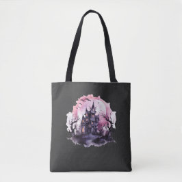 Bolso De Tela calabaza halloween rosa espeluznante