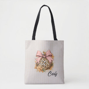Bolso De Tela Calabaza leopardo personalizada