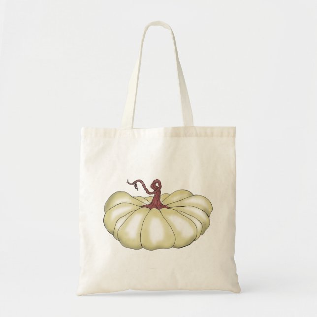 Bolso De Tela calabaza lisa tan (Frente)
