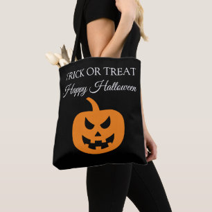 Bolso De Tela Calabaza moderna espeluznante linda de Halloween