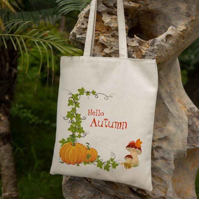 Bolso De Tela Calabaza naranja otoño Tote Bag (Subido por el creador)