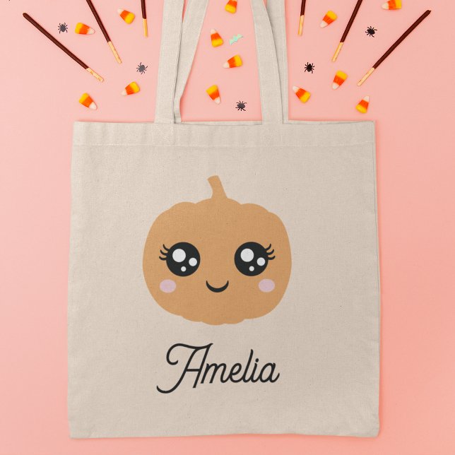 Bolso De Tela Calabaza personalizada Trick o Trete de Halloween (Subido por el creador)