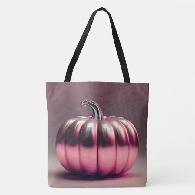 Bolso De Tela Calabaza rosa brillante (Anverso)