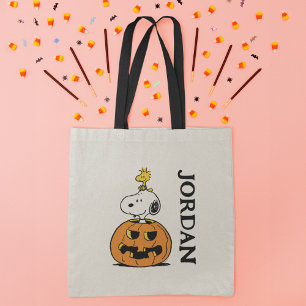 Bolso De Tela Calabaza Snoopy & Woodstock