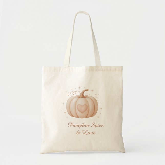 Bolso De Tela Calabaza Spice & Love Cute Pastel Calabaza Hallowe (Frente)