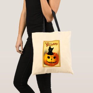 Bolso De Tela Calabaza vintage de Halloween