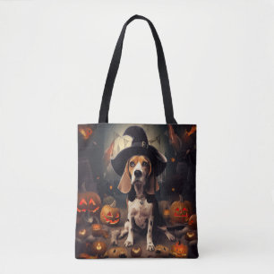 Bolso De Tela Calabazas Beagle Halloween Espeluznantes