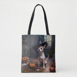 Bolso De Tela Calabazas Chihuahua Halloween Terroríficas