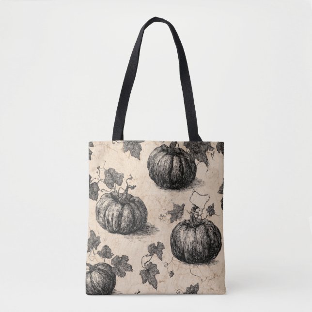 Bolso De Tela Calabazas clásicas de Halloween (Anverso)