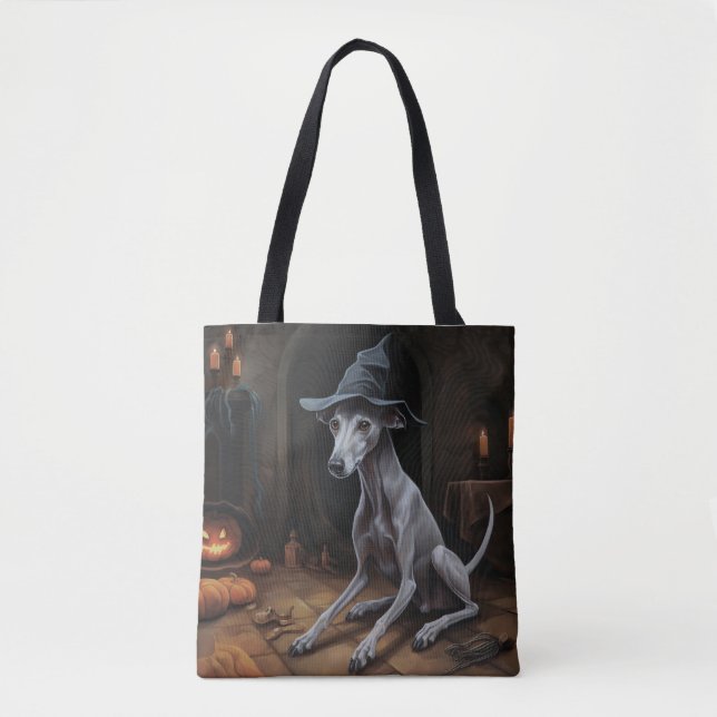 Bolso De Tela Calabazas de Greyhound italianas asustan a Hallowe (Anverso)