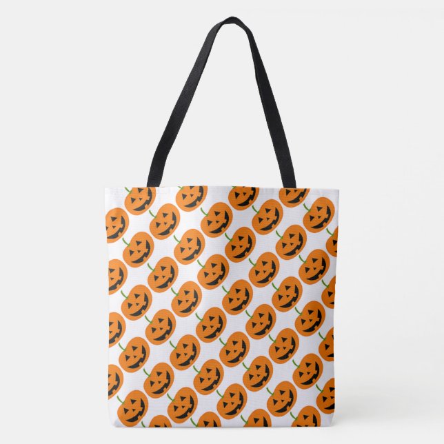 Bolso De Tela Calabazas de Halloween (Anverso)