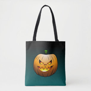 Bolso De Tela Calabazas de Halloween por la noche