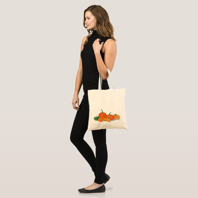 Bolso De Tela Calabazas de Naranja (Anverso (modelo))