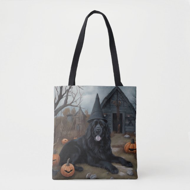 Bolso De Tela Calabazas de Newfoundland Halloween (Anverso)