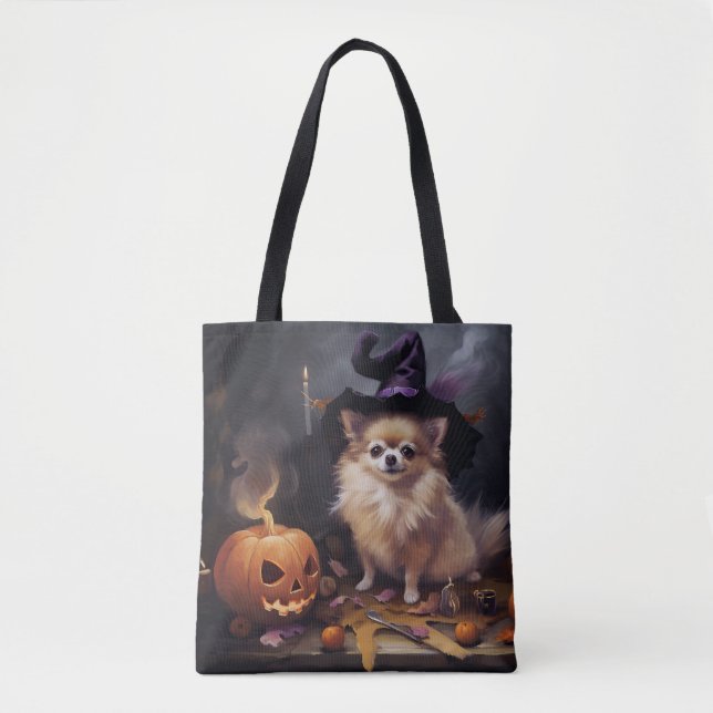 Bolso De Tela Calabazas de Pomerania Temen Halloween (Anverso)