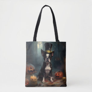 Bolso De Tela Calabazas espeluznantes de Halloween de Boston Ter