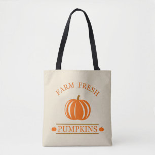 Bolso De Tela Calabazas frescas de granja otoño otoño