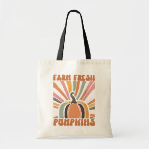 Bolso De Tela Calabazas frescas de la granja retro