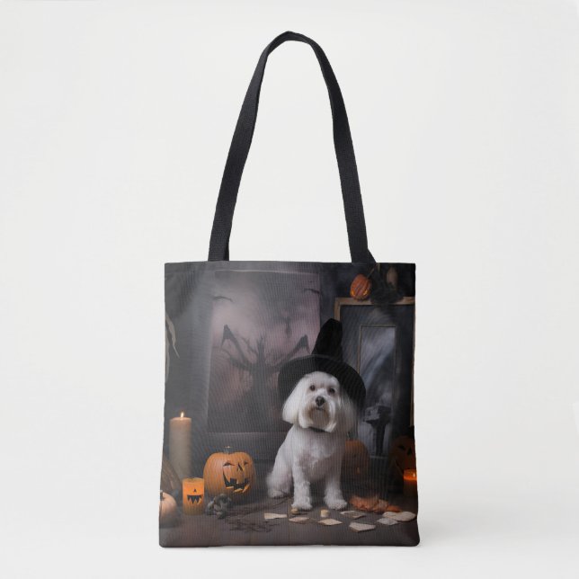 Bolso De Tela Calabazas maltesas asustan a Halloween (Anverso)