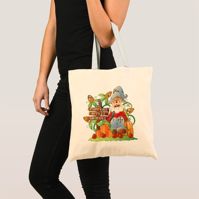 Bolso De Tela Calabazas manzanas Hayrides Tote Bag (Subido por el creador)