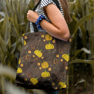 Bolso De Tela Calabazas Otoño Cosecha Patrón