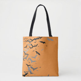 Bolso De Tela Calabazas Retro Black Bats Girlie Halloween mínimo