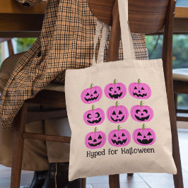 Bolso De Tela Calabazas rosas marcadas por Halloween