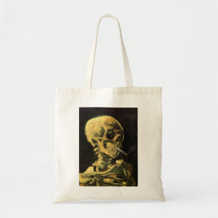 Bolso De Tela Calavera con cigarrillo encendido de Vincent van G