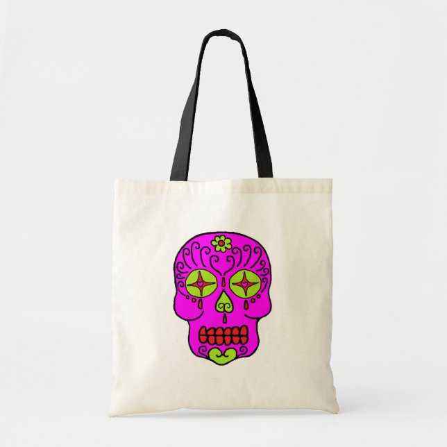 Bolso De Tela Calavera de Azúcar (Frente)