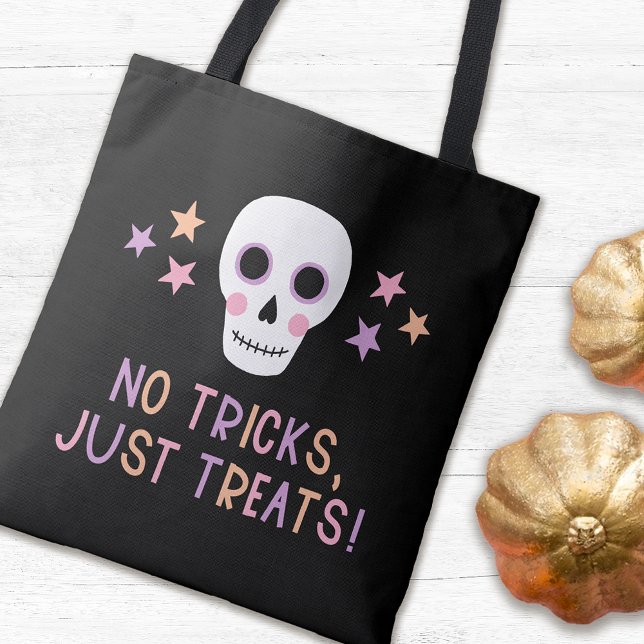 Bolso De Tela Calavera de Halloween Pastel sin trucos (Subido por el creador)
