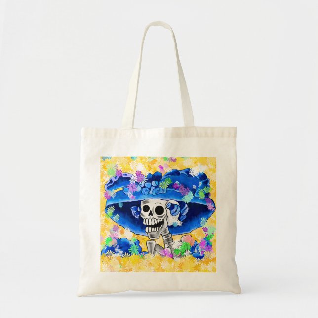 Bolso De Tela Calavera De Los Muertos Calavera Cráneo de azúcar  (Frente)