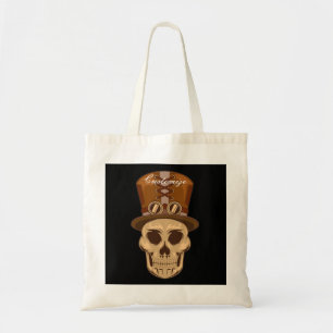 Bolso De Tela Calavera de Steampunk en Top Hat Thunder_Cove