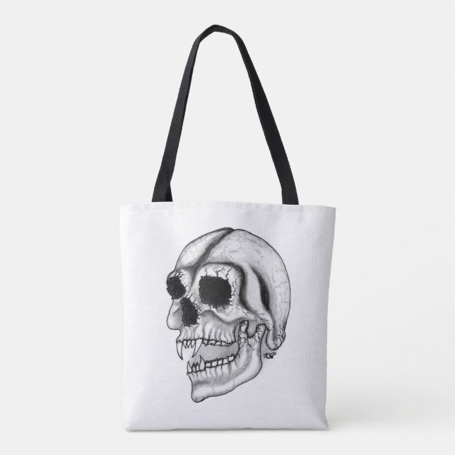 Bolso De Tela Calavera de vampiro (Reverso)