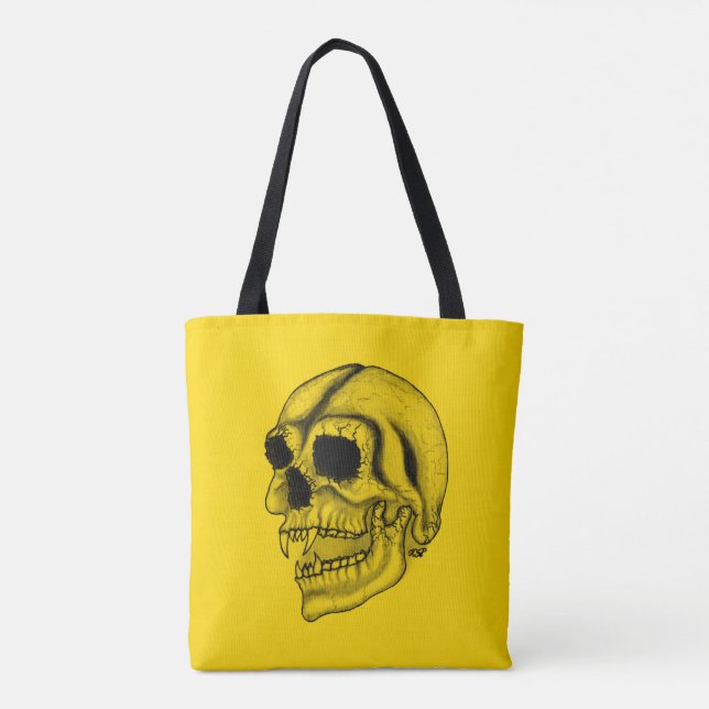 Bolso De Tela Calavera de vampiro (Reverso)