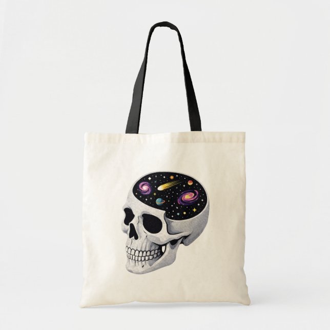 Bolso De Tela Calavera Espacial (Frente)