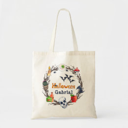 Bolso De Tela Calavera espeluznante de ojos de murciélagos Coron