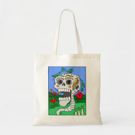 Bolso De Tela Calavera pintada