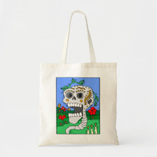 Bolso De Tela Calavera pintada