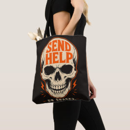 Bolso De Tela Calavera Retro Divertida Envía Ayuda O Snacks