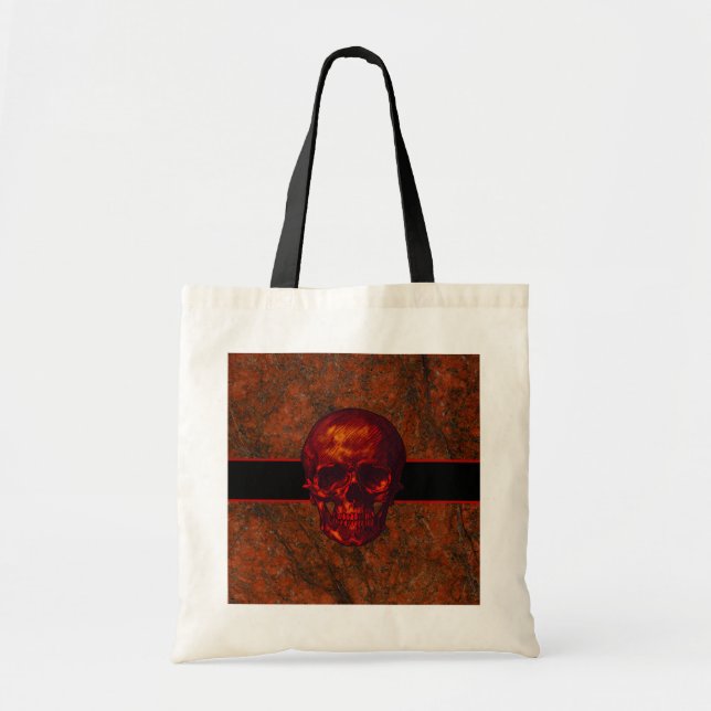 Bolso De Tela Calavera roja (Frente)