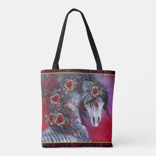 Bolso De Tela "Calavera" Tote Bag (Reverso)