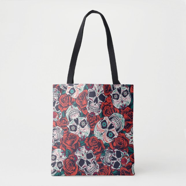 Bolso De Tela Calaveras de azúcar (Anverso)