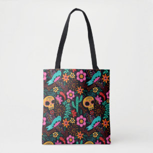 Bolso De Tela Calaveras de azúcar