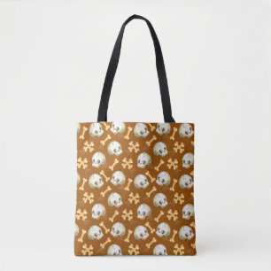 Bolso De Tela Calaveras espeluznantes y huesos Patrón de Hallowe