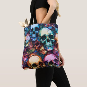Bolso De Tela Calaveras Funky