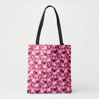 Bolso De Tela Calaveras rosadas calientes