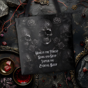 Bolso De Tela Calaveras y Rosas Sueño Eterno