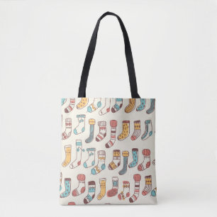 Bolso De Tela Calcetines Cute Doodle: Simplicidad escandinava.