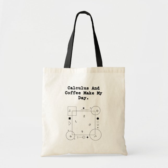 Bolso De Tela Calculus & Coffee Lover| Math Teacher Daily Ritual (Frente)