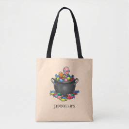 Bolso De Tela Caldero de dulces de truco o trato